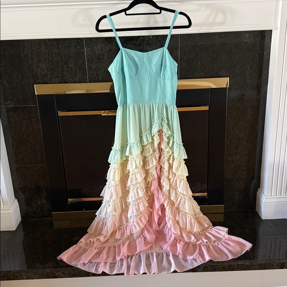 Rococo Sand Ciceli rainbow raffle dress sz S - Picture 6 of 17